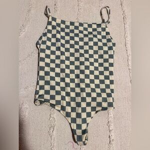 Checkered One-Piece Swimsuit